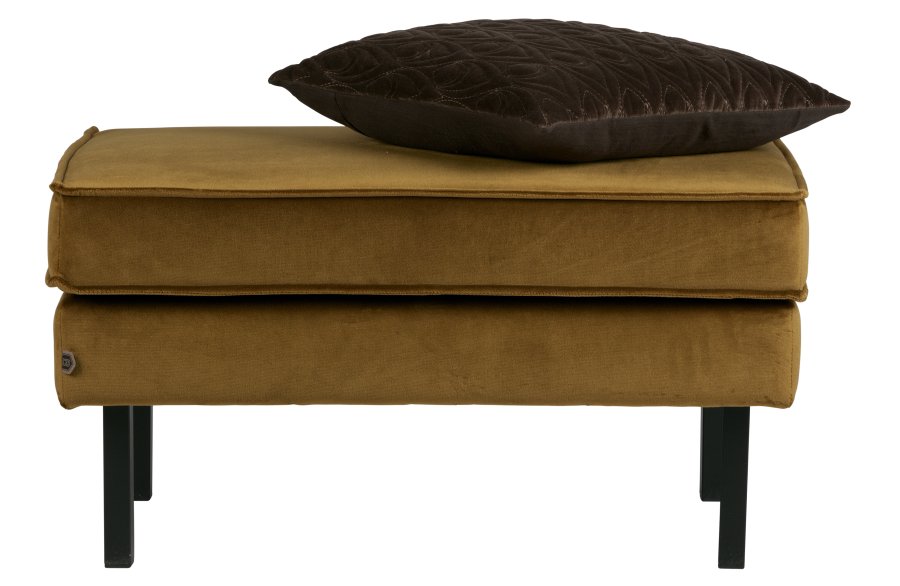 BEPUREHOME Rodeo puf - honning gul fljl (84x54)