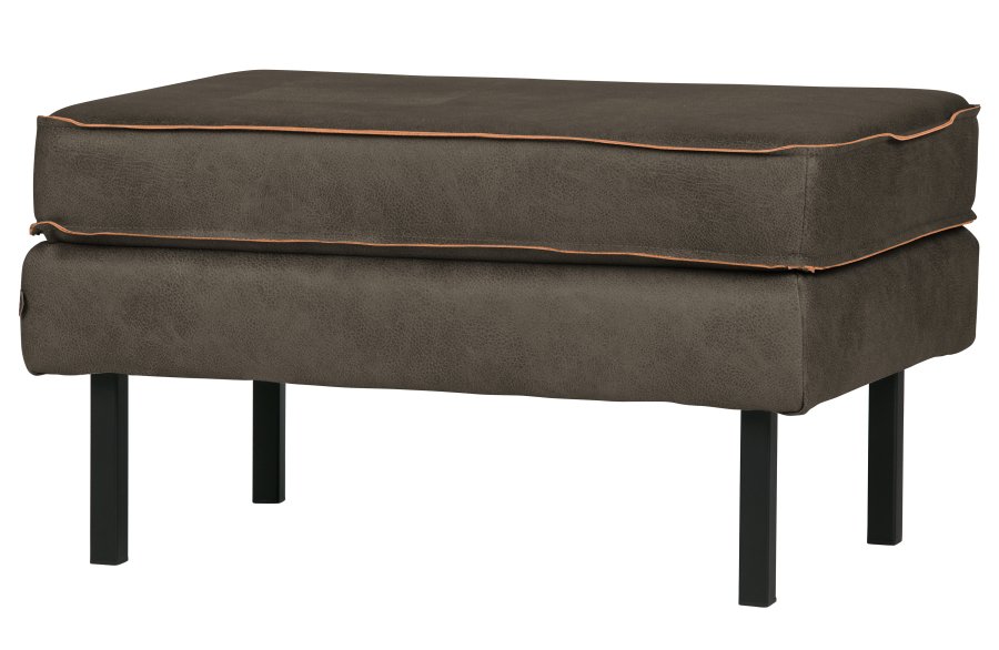 BEPUREHOME Rodeo puf - army grn stof (84x54)