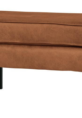BEPUREHOME Rodeo puf - cognac stof (84x54)