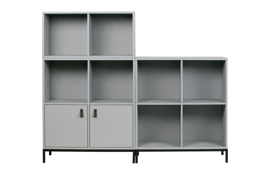 VTWONEN Lower Case skab, m. 2 rum - gr beton fyrretr