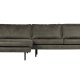 BEPUREHOME Rodeo sofa, m. venstre chaiselong - army grn stof