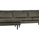 BEPUREHOME Rodeo sofa, m. venstre chaiselong - army grn stof