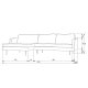 BEPUREHOME Rodeo sofa, m. venstre chaiselong - army grn stof