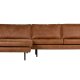 BEPUREHOME Rodeo sofa, m. venstre chaiselong - cognac stof
