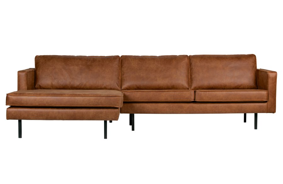BEPUREHOME Rodeo sofa, m. venstre chaiselong - cognac stof