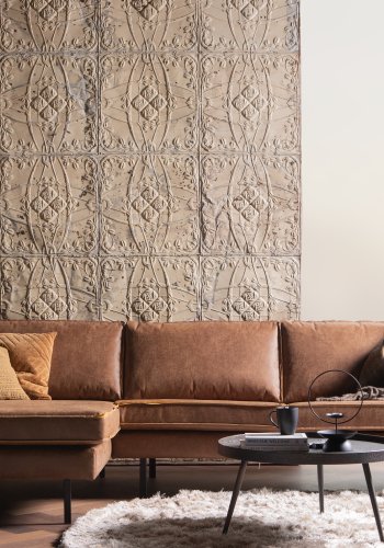 BEPUREHOME Rodeo sofa, m. venstre chaiselong - cognac stof