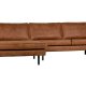 BEPUREHOME Rodeo sofa, m. venstre chaiselong - cognac stof