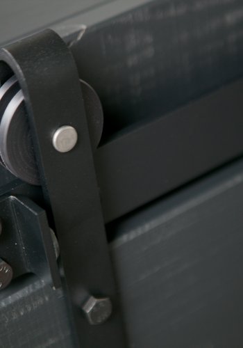 VTWONEN Slide Barn skab, m. 1 skydelge, 4 skuffer og 4 hylder - sort fyrretr