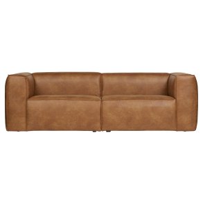 WOOOD Bean 3,5 pers. sofa - cognac lderfiber/polyester