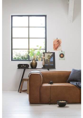 WOOOD Bean 3,5 pers. sofa - cognac lderfiber/polyester