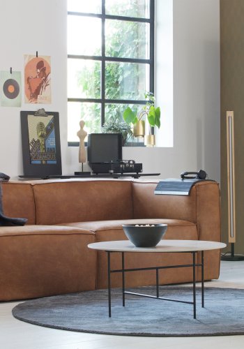 WOOOD Bean 3,5 pers. sofa - cognac lderfiber/polyester