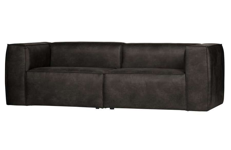 WOOOD Bean 3,5 pers. sofa - sort lderfiber/polyester