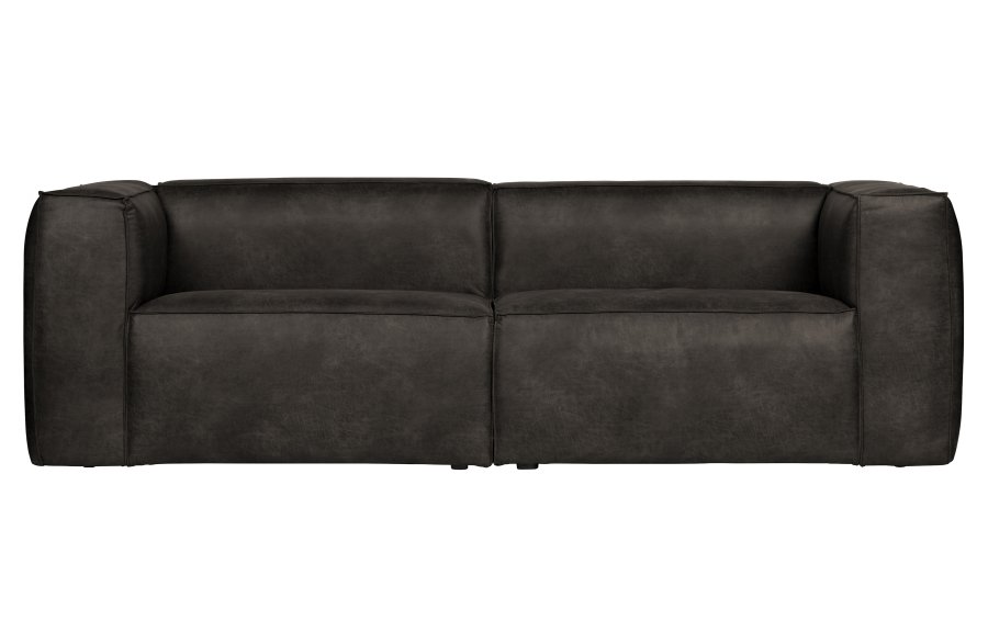 WOOOD Bean 3,5 pers. sofa - sort lderfiber/polyester