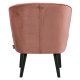 WOOOD Sara lnestol - gammel rosa polyester fljl og tr