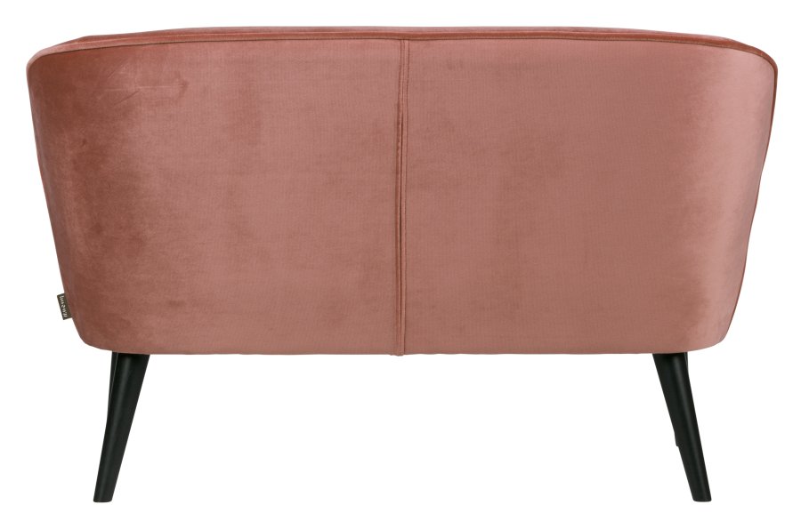WOOOD Sara lille sofa - gammel rosa polyester fljl og tr