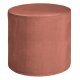 WOOOD Sara hj puf, rund - gammel rosa polyester fljl (46)