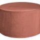 WOOOD Sara lav puf, rund - gammel rosa polyester fljl (60)
