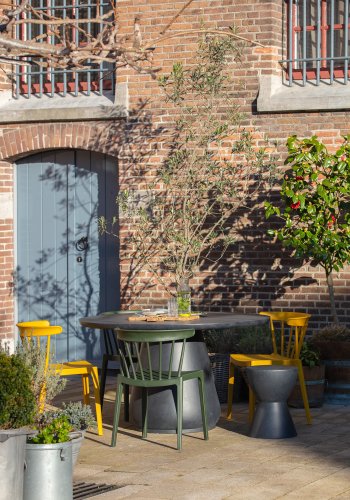 WOOOD Bliss spisebordsstol, stabelbar - army grn plastik