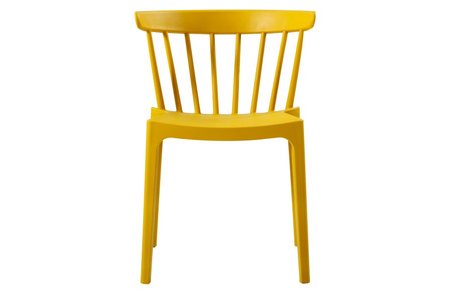 WOOOD Bliss spisebordsstol, stabelbar - okker plastik