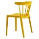 WOOOD Bliss spisebordsstol, stabelbar - okker plastik