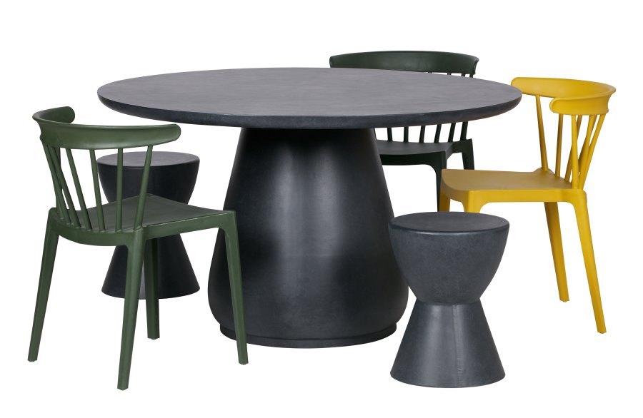 WOOOD Bliss spisebordsstol, stabelbar - okker plastik