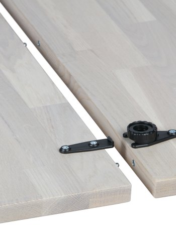 WOOOD EXCLUSIVE Lange Jan spisebord, m. 2 tillgsplader - sydney hvid egetr (120)