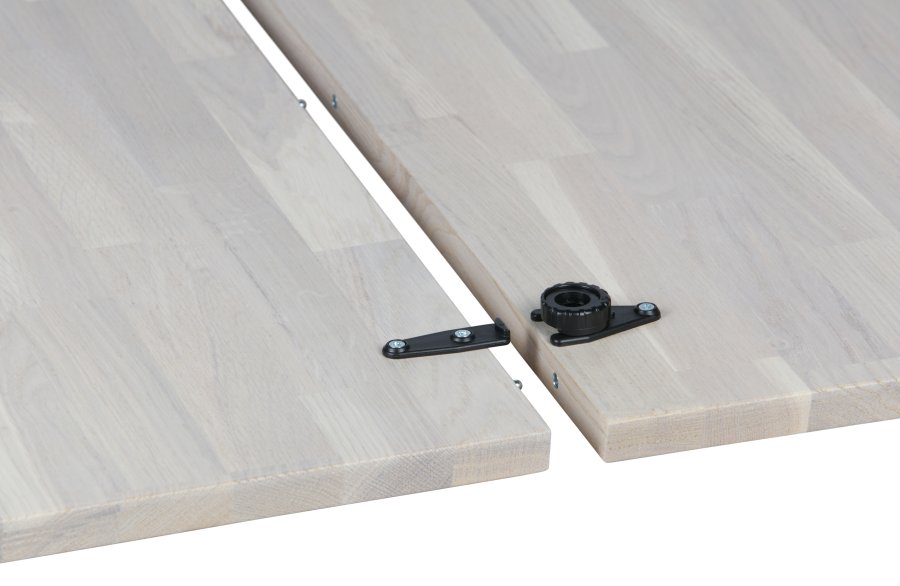 WOOOD EXCLUSIVE Lange Jan spisebord, m. 2 tillgsplader - sydney hvid egetr (120)