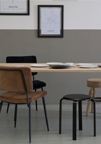 WOOOD Tablo A-bordben til spisebord - matsort metal