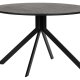WOOOD EXCLUSIVE Bruno spisebord, rund - sort MDF og stl (120)