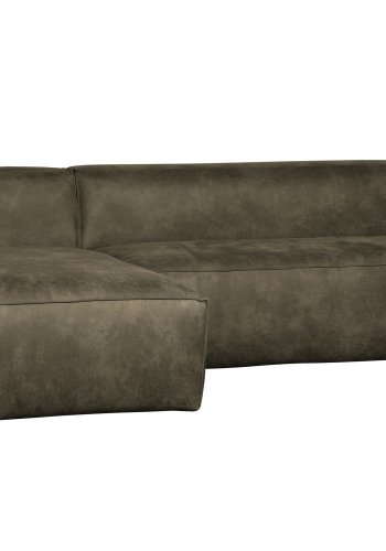 WOOOD Bean hjrnesofa, venstre - army grn lderfiber/polyester