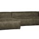 WOOOD Bean hjrnesofa, venstre - army grn lderfiber/polyester