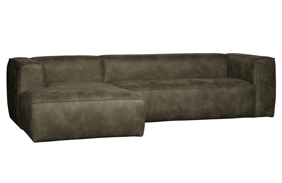 WOOOD Bean hjrnesofa, venstre - army grn lderfiber/polyester