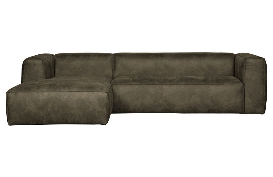 WOOOD Bean hjrnesofa, venstre - army grn lderfiber/polyester