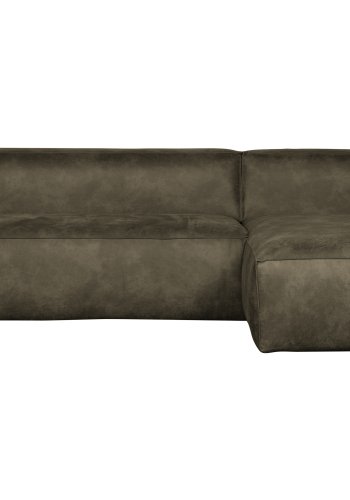 WOOOD Bean hjrnesofa, hjre - army grn lderfiber/polyester