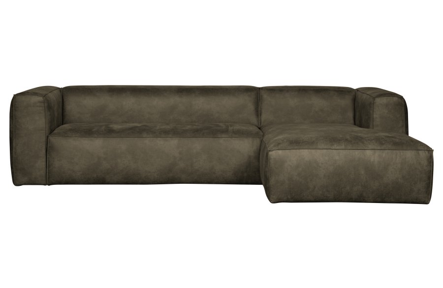 WOOOD Bean hjrnesofa, hjre - army grn lderfiber/polyester
