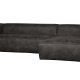 WOOOD Bean hjrnesofa, hjre - sort lderfiber/polyester