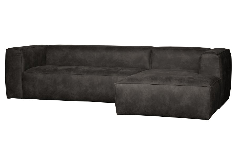 WOOOD Bean hjrnesofa, hjre - sort lderfiber/polyester