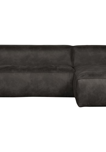 WOOOD Bean hjrnesofa, hjre - sort lderfiber/polyester