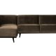 BEPUREHOME Statement hjrnesofa, venstre - taupe fljl
