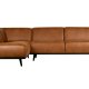 BEPUREHOME Statement hjrnesofa, venstre - cognac stof