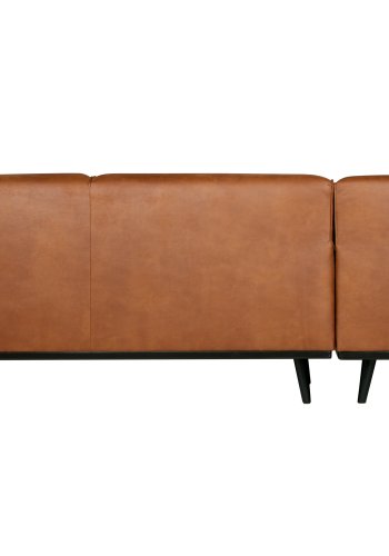 BEPUREHOME Statement hjrnesofa, venstre - cognac stof