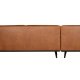 BEPUREHOME Statement hjrnesofa, venstre - cognac stof