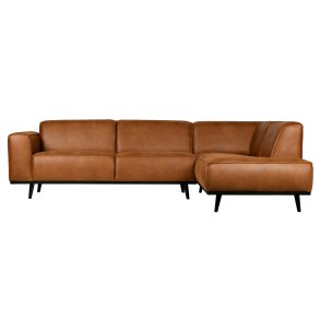 BEPUREHOME Statement hjrnesofa, hjre - cognac stof