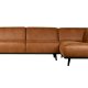 BEPUREHOME Statement hjrnesofa, hjre - cognac stof