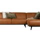 BEPUREHOME Statement hjrnesofa, hjre - cognac stof