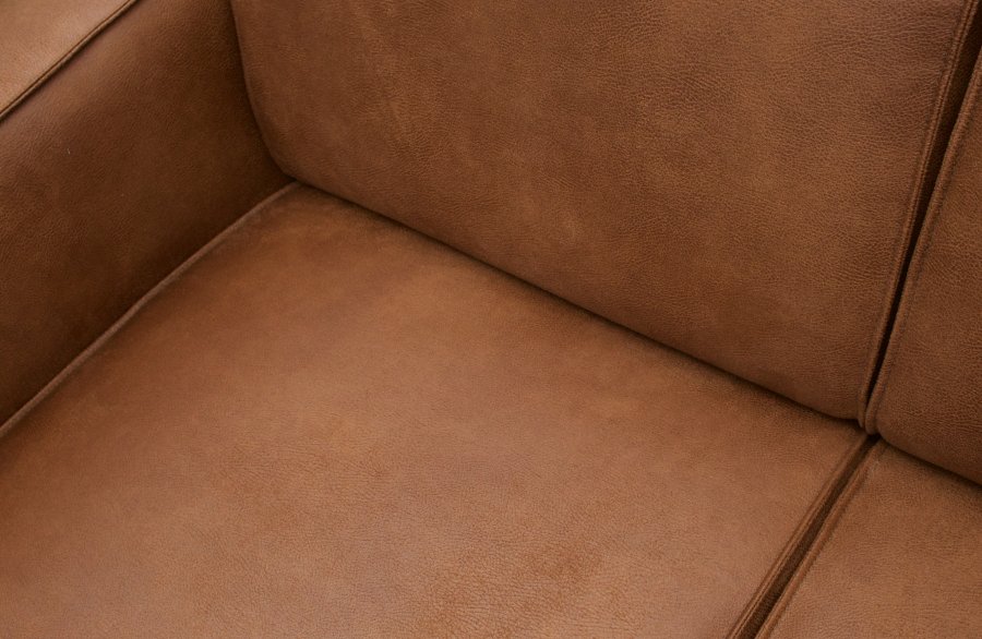 BEPUREHOME Statement hjrnesofa, hjre - cognac stof