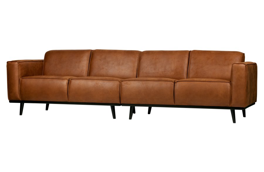 BEPUREHOME Statement 4 pers. sofa - cognac stof