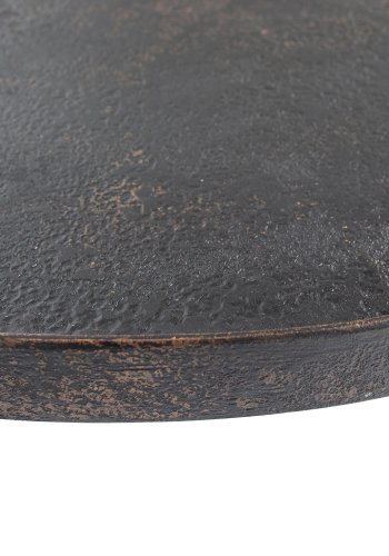 BEPUREHOME Collection sidebord, rund - zinkmetal krydsfiner og antik guld metal (76)