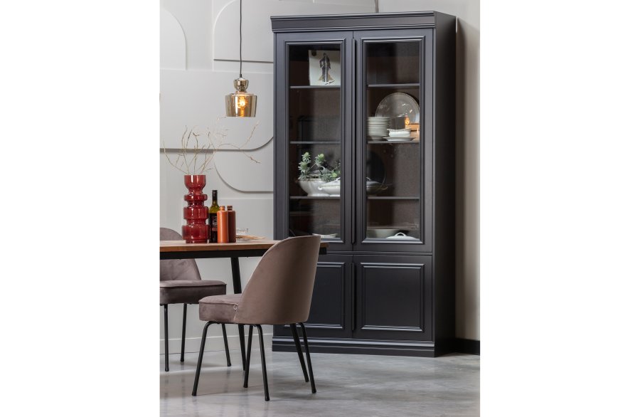 BEPUREHOME Rhombic spisebord, rektangulr - natur genanvendt teak og sort strygejern (180x90)