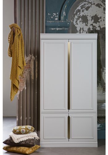 BEPUREHOME Organize skab, m. 4 lger, 3 hylder og 1 bjlestang - tge gr fyrretr